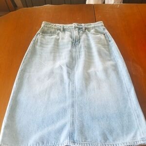 Denim High Rise Skirt